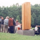 Bilokation, Höhe ca. 250 cm, Buche, Skulpturenpark Juraklinik, 1999