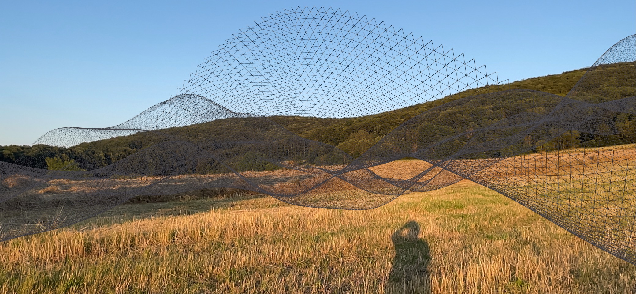 Netz, virtuelle Skulptur, AR File eingebettet, 2023