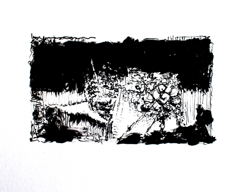 27102020-2,Tusche auf Bütten, 19 x 28 cm