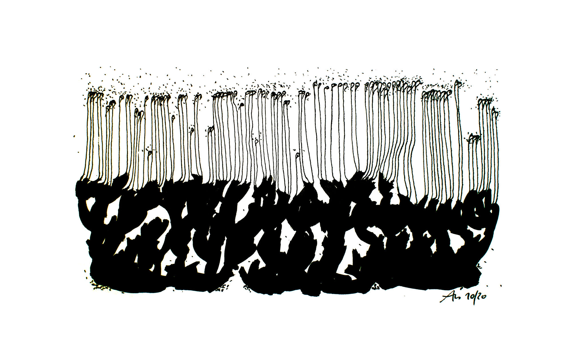 30102020-1, Tusche auf Bütten, 19 x 28 cm